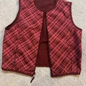 Nike Red Plaid Women's Vest